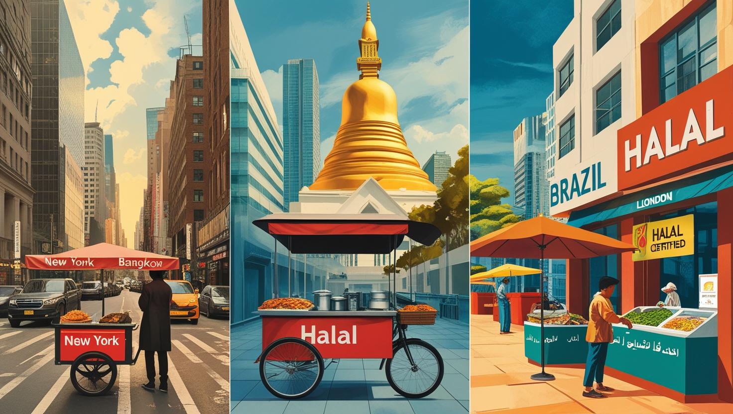 Cities triptych